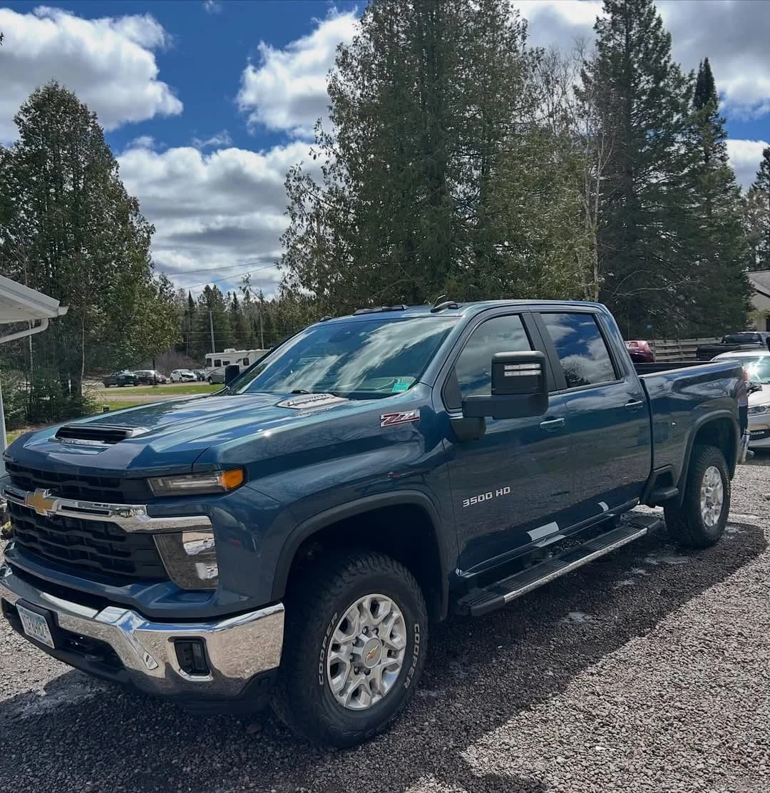 White Chevrolet Silverado 3500 HD after a complete detail and ceramic coating