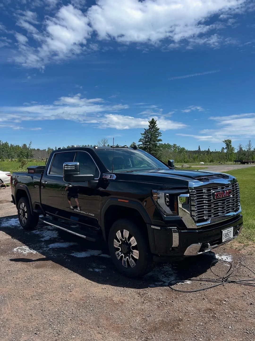 Black GMC Denali HD after interior and exterior detailing with ceramic protection
